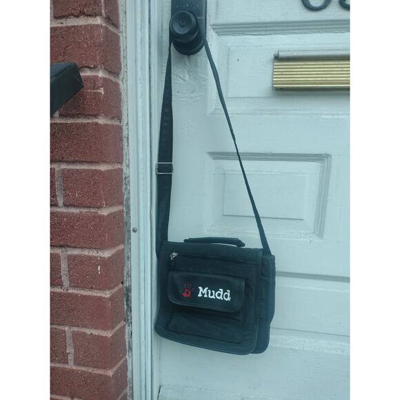 Vintage Mudd Crossbody Messenger Black Back - Picture 2 of 12